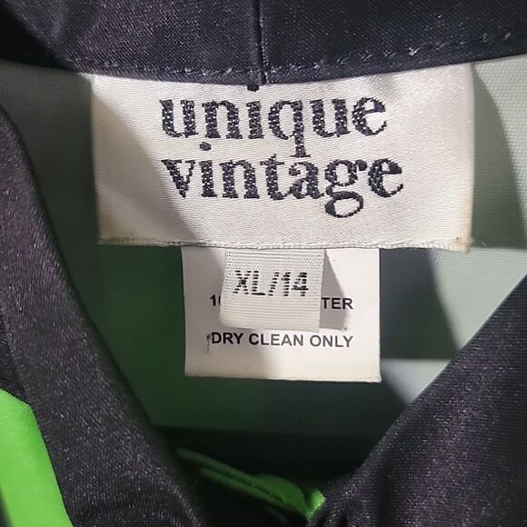 1950s Style Green & Black Striped Cora Swing Dress - Picture 5 of 6